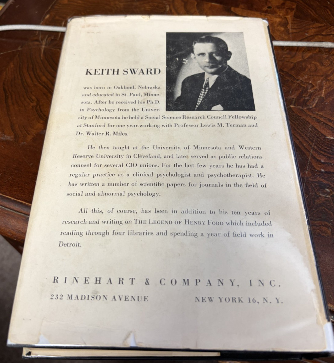 The Legend of Henry Ford by Keith Sward HBDJ 1948 1st Printing