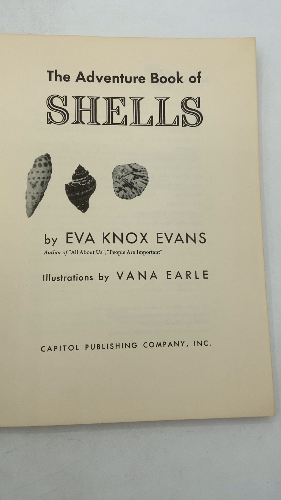 The Adventure Book of Shells Eva Knox Evans Hardcover