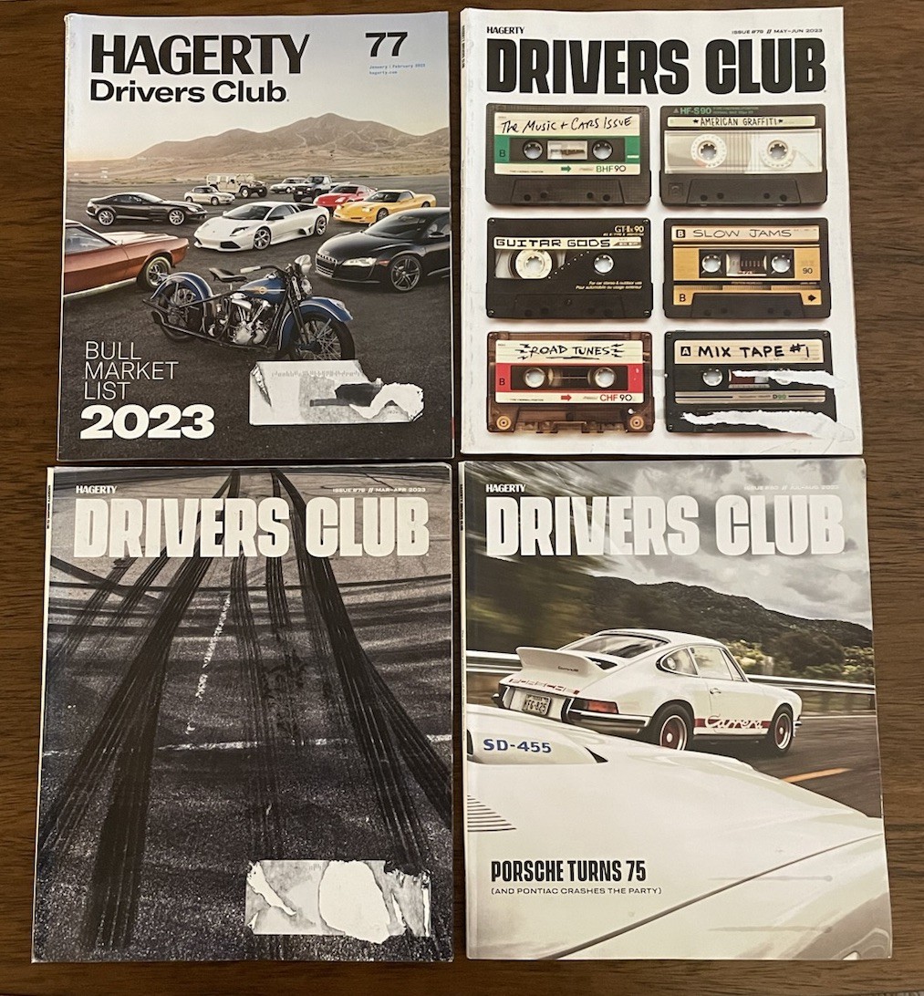 Lot 14 HAGERTY Drivers Club MAGAZINE 2021-2025 Porsche Corvette Bull Market Road