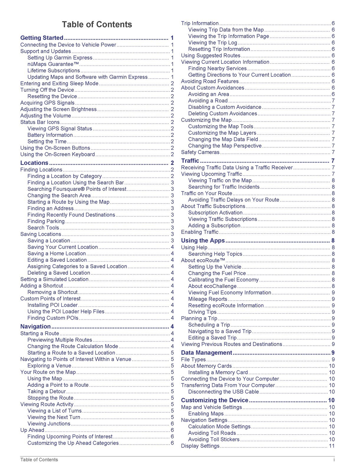 GARMIN Nuvi 57 58 67 68 Owners Manual – RUGGED WIRE BIND – PROTECTIVE COVERS