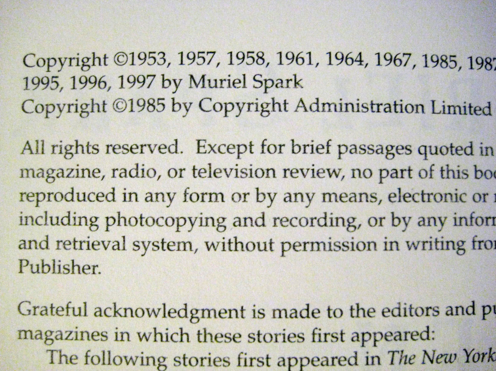 1st Edition Open To The Public Muriel Spark New & Collected Stories Fiction
