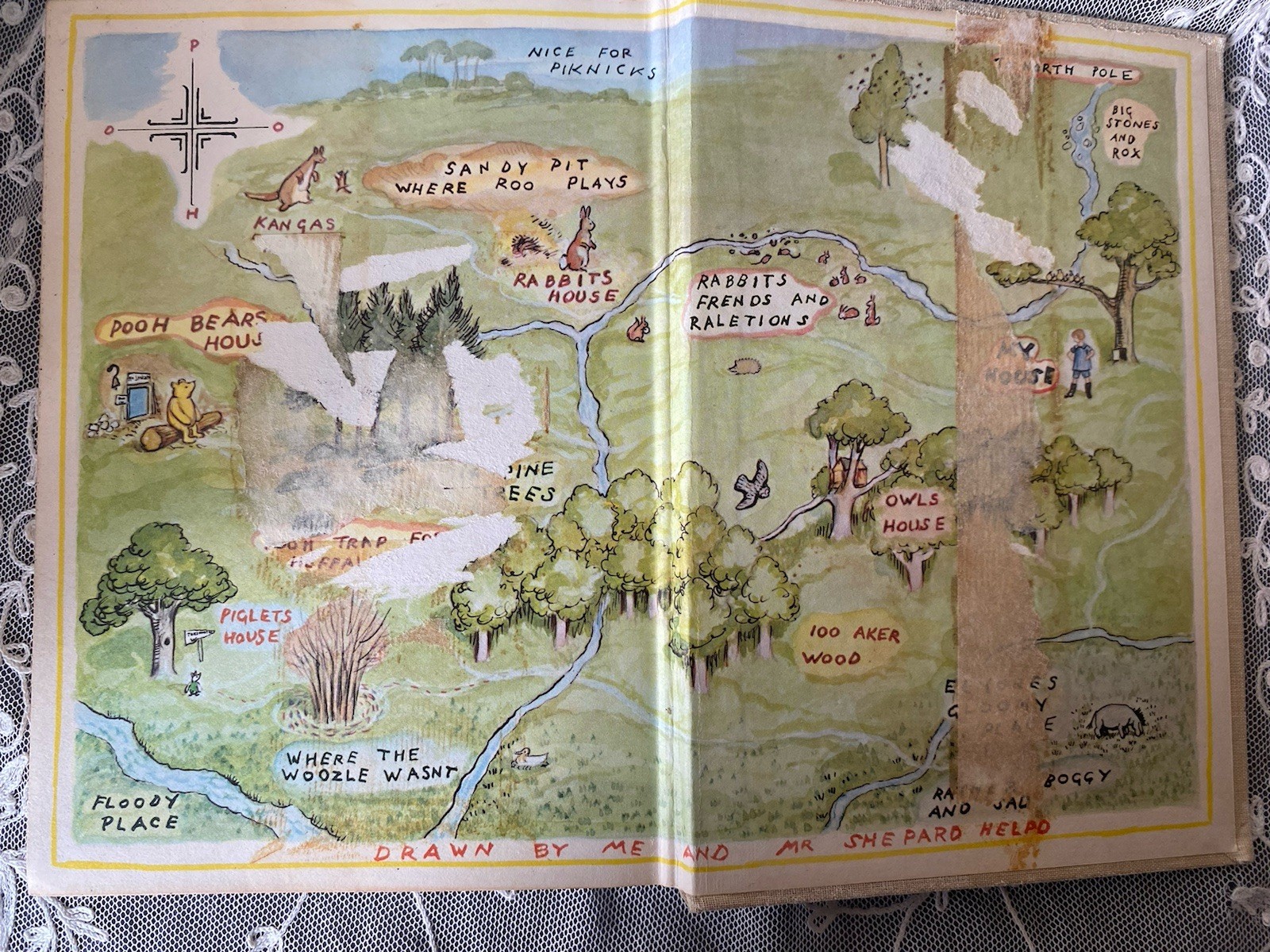 The World of Pooh A.A. Milne 1957 Color Illustrated E.H. Shepard w/ Dust Jacket