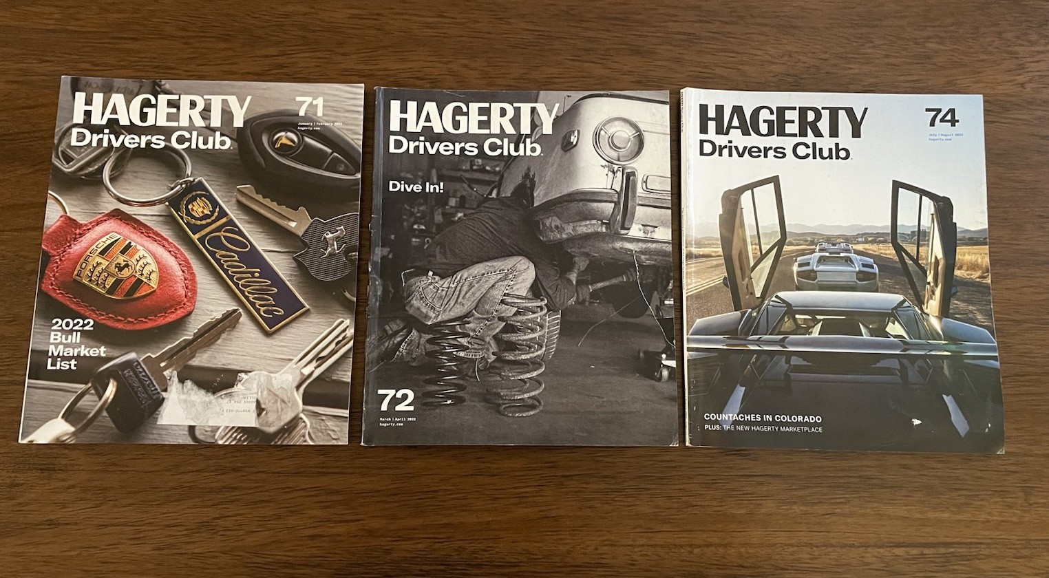 Lot 14 HAGERTY Drivers Club MAGAZINE 2021-2025 Porsche Corvette Bull Market Road