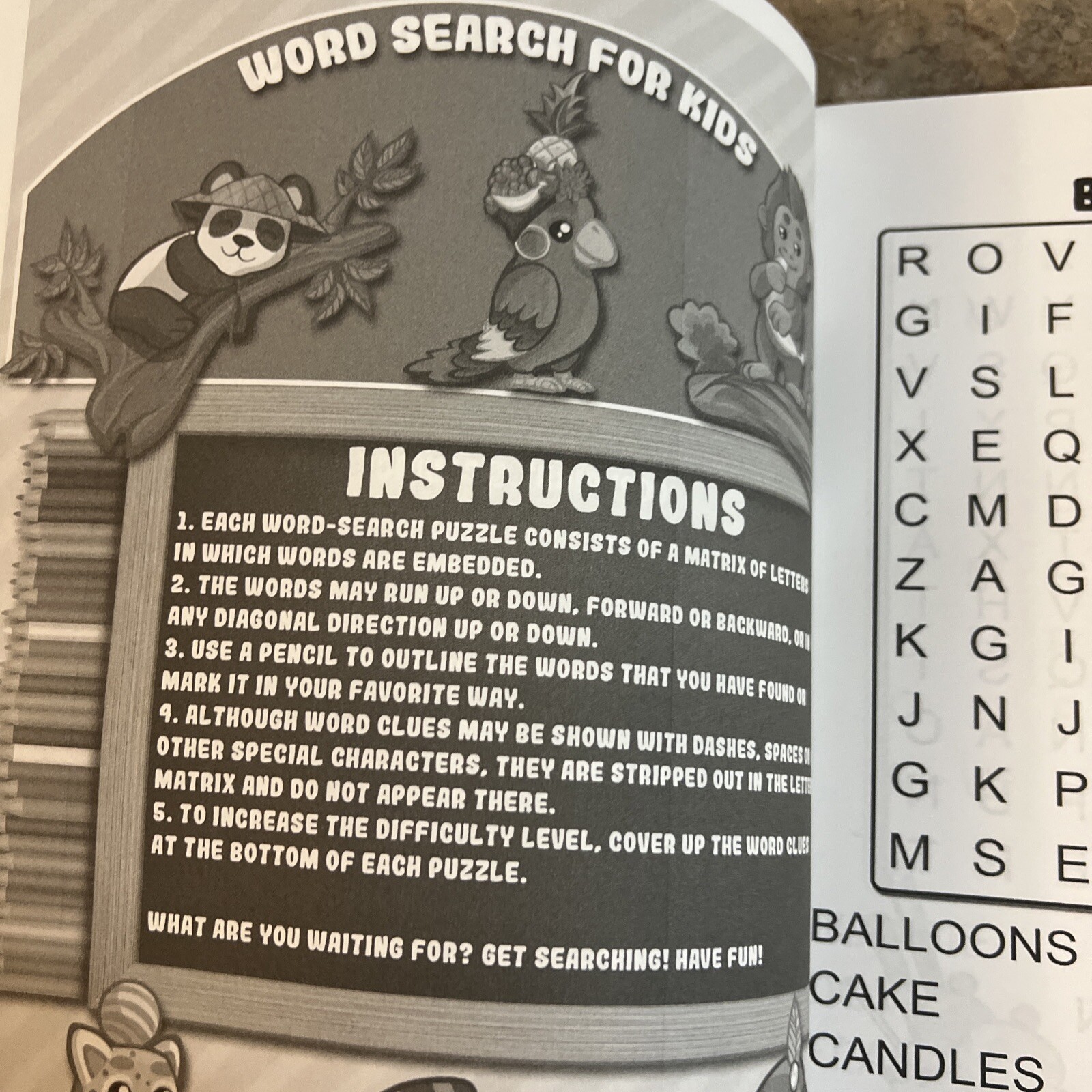Word Search for Kids Ages 4-8 Large Print Paperback