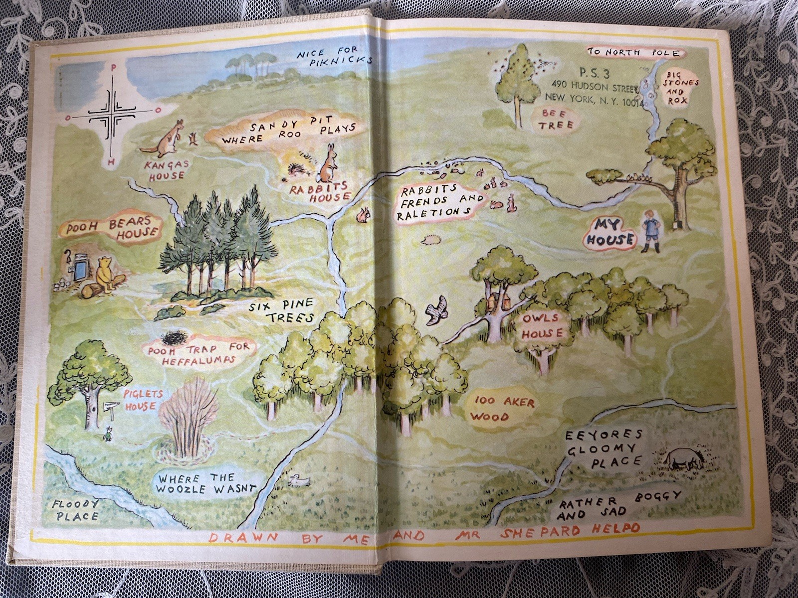 The World of Pooh A.A. Milne 1957 Color Illustrated E.H. Shepard w/ Dust Jacket
