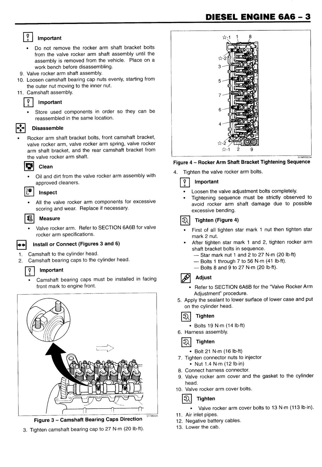 ISUZU 6HK1-TC Engine FSR FTR FVR FRR WT5500 Service Manual 1998-2001 – BINDING