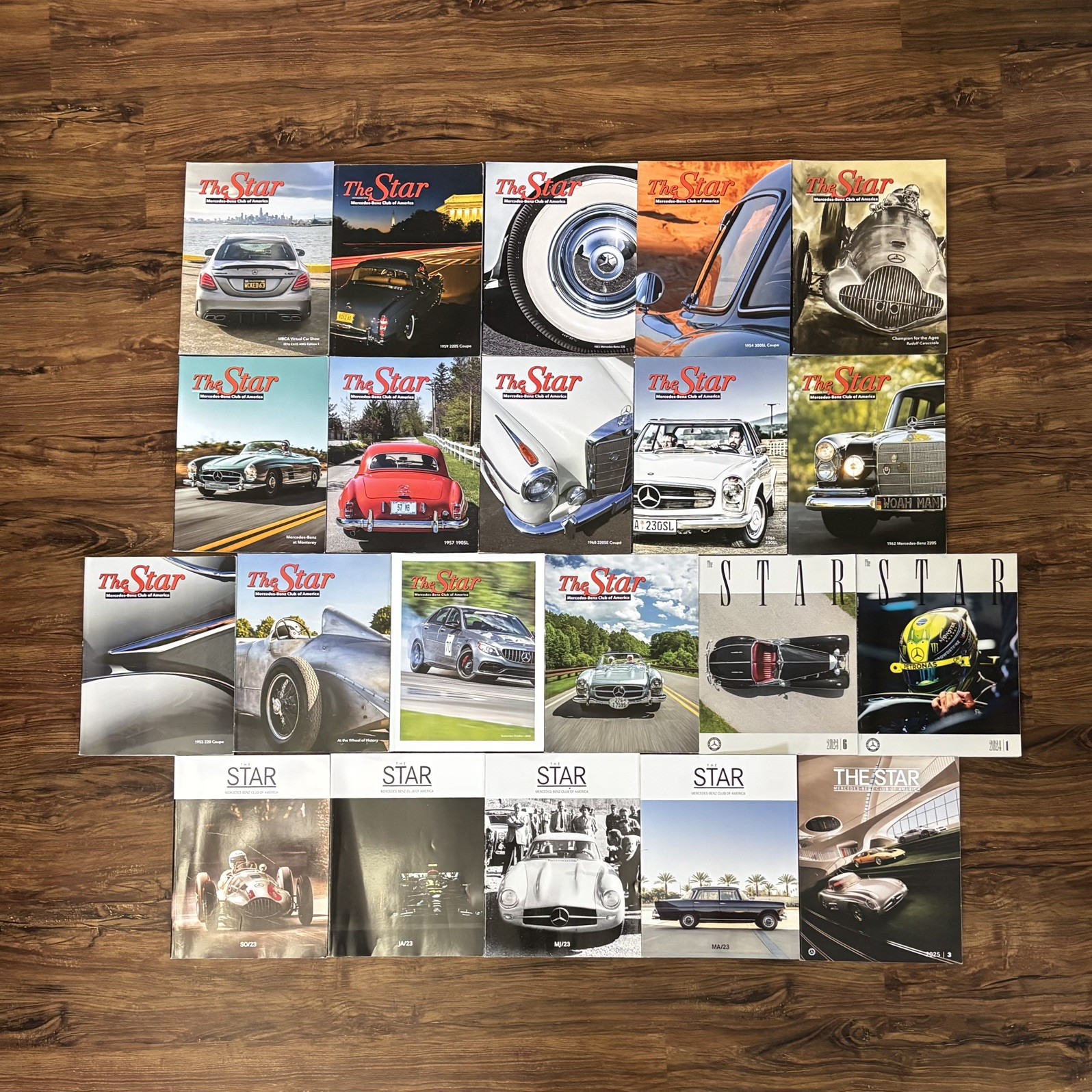 Mixed Lot of 21, The Star Mercedes-Benz Club of America from 2017-2025