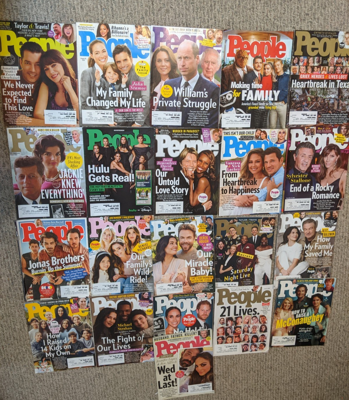People Magazine Mixed Lot Of 21 Years 2021 Through 2025