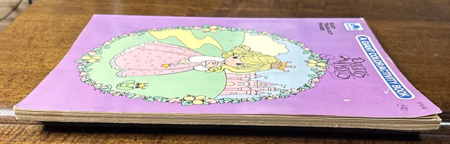 Golden PRECIOUS MOMENTS Giant Coloring & Activity Book PB 1991 Ages 4-8 Vintage