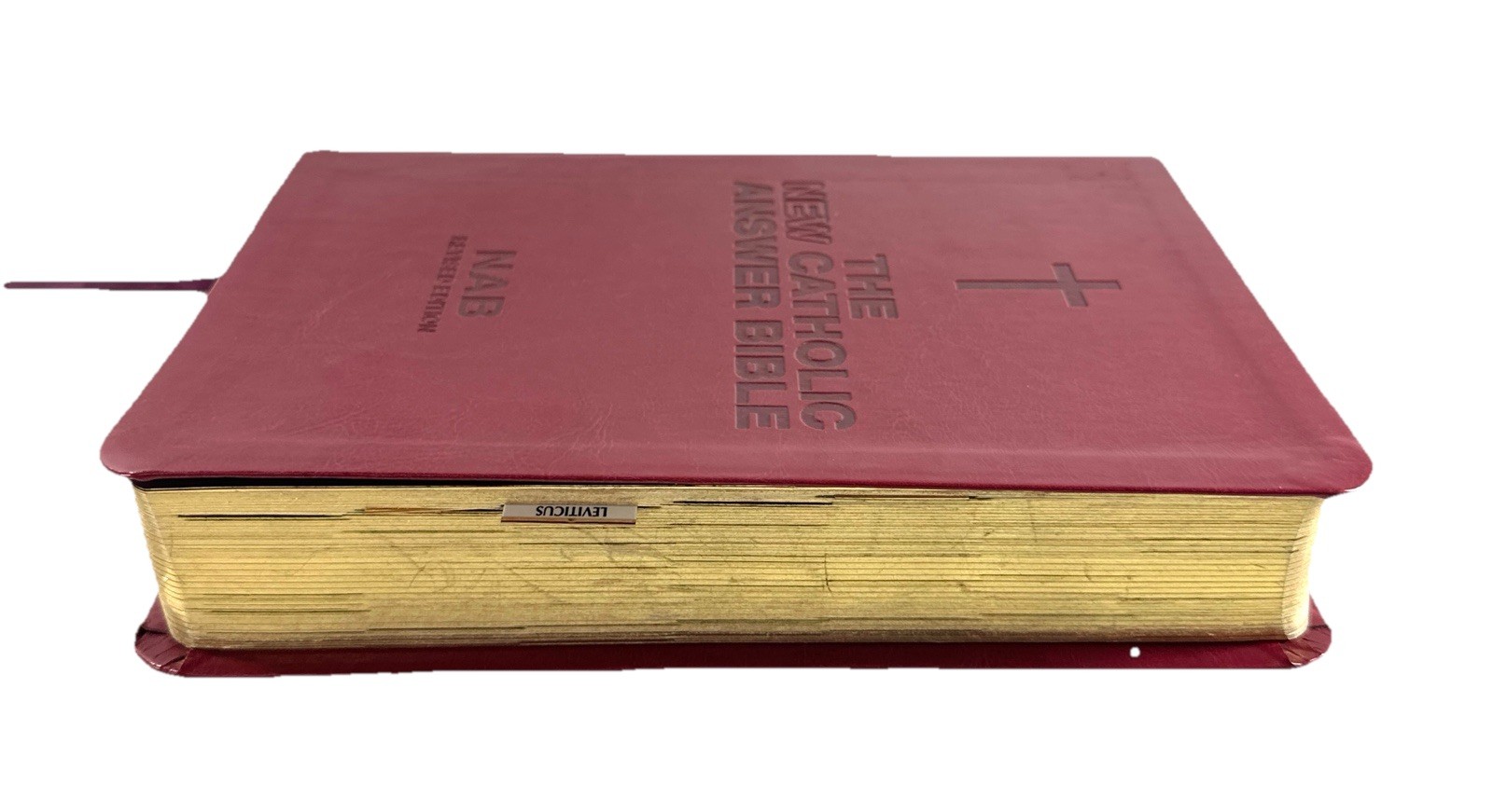 The New Catholic Answer Bible NAB Revised Edition Red Faux Leather Flexibound