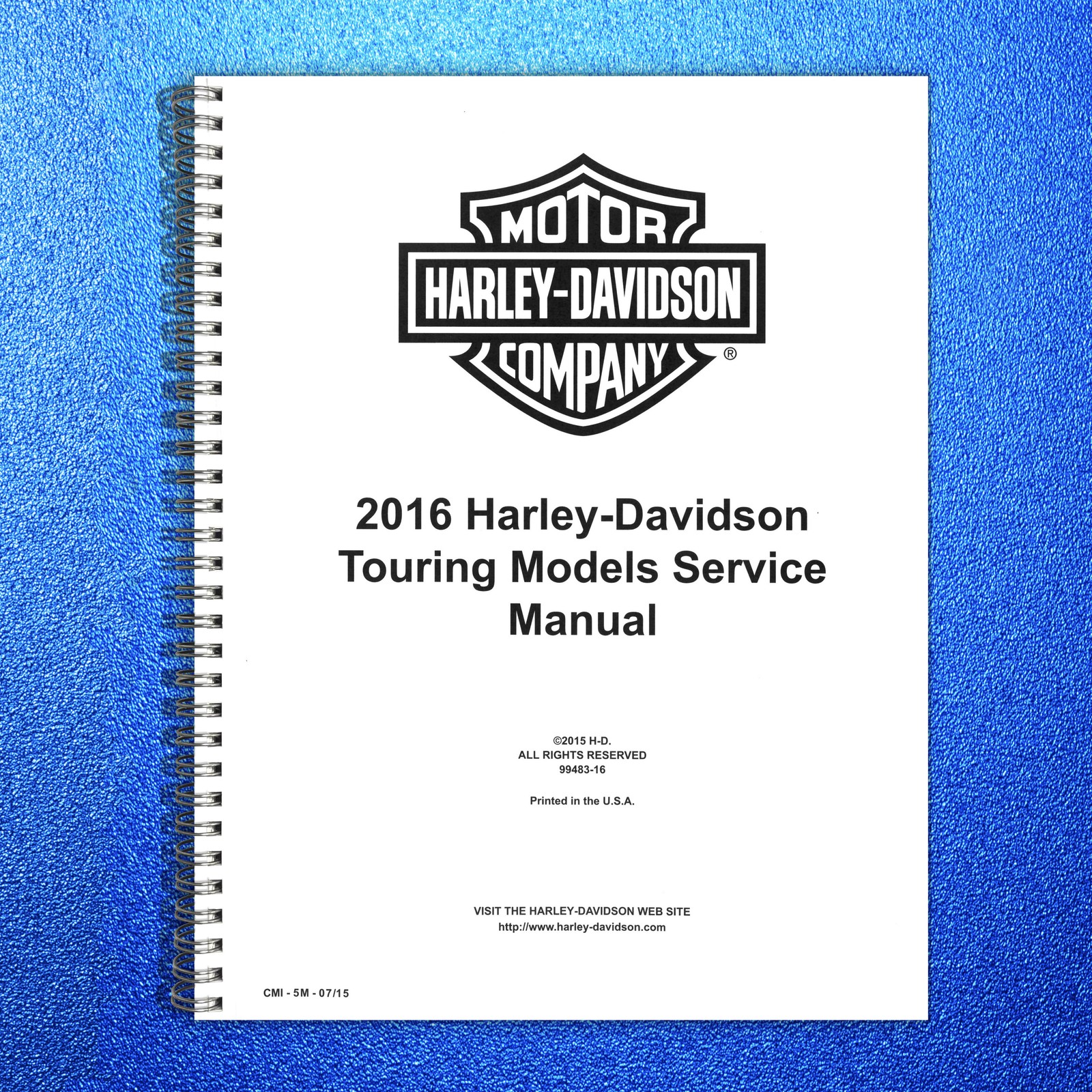 HARLEY-DAVIDSON 2016-2018 Touring Service Manual – BOUND – COVERS – XL FOLDOUTS