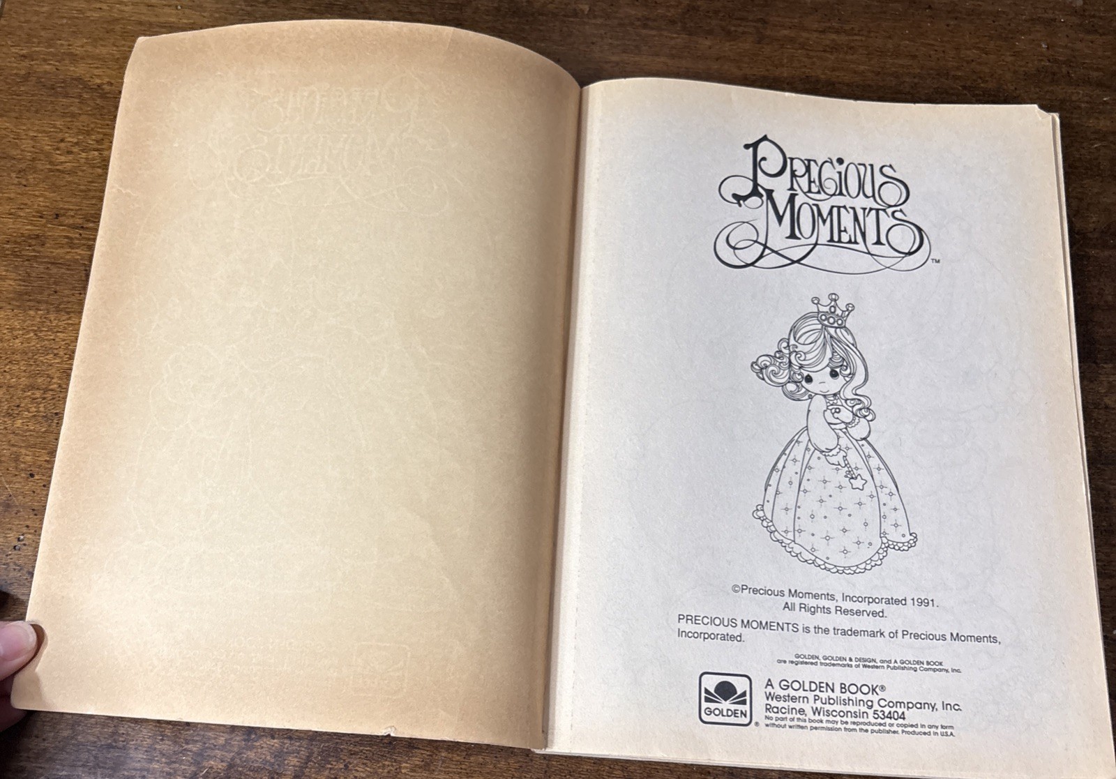 Golden PRECIOUS MOMENTS Giant Coloring & Activity Book PB 1991 Ages 4-8 Vintage
