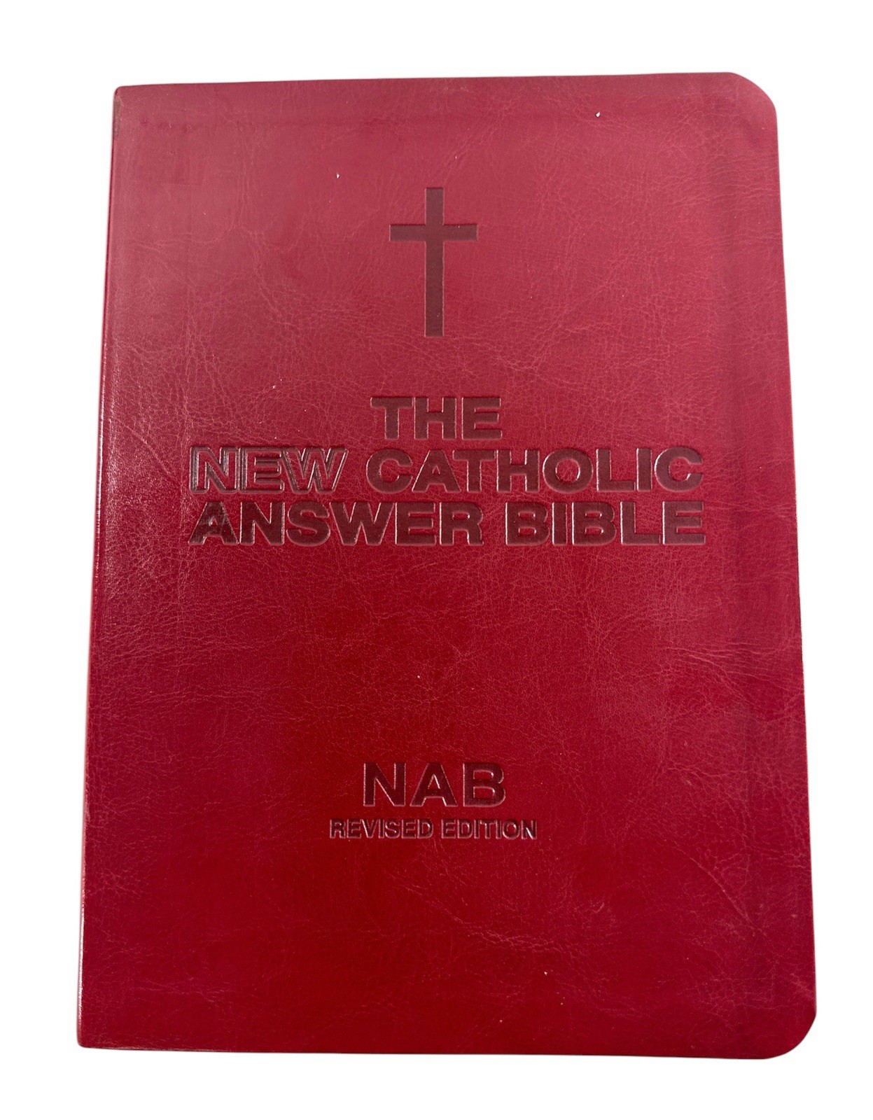 The New Catholic Answer Bible NAB Revised Edition Red Faux Leather Flexibound