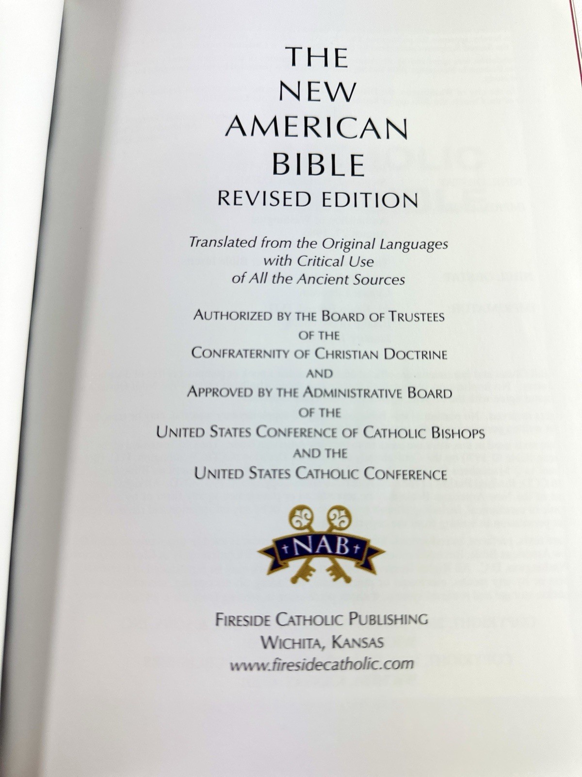 The New Catholic Answer Bible NAB Revised Edition Red Faux Leather Flexibound