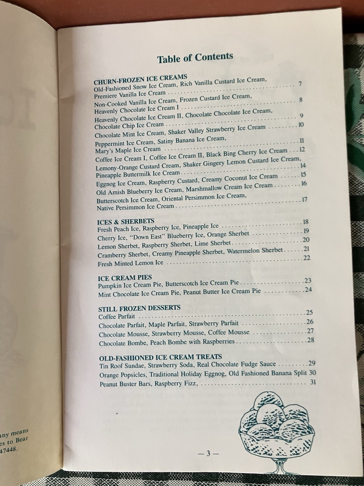 Old Fashioned Ice Cream Recipes, Bear Wallow Books, 1989
