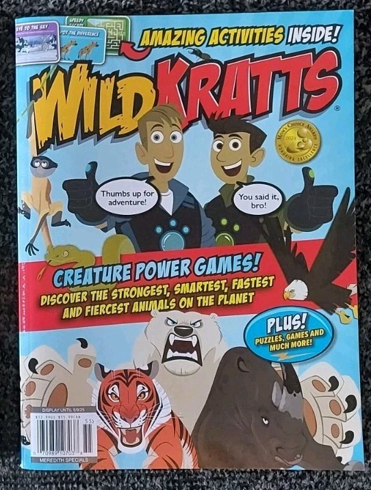 WILD KRATTS Magazines 2025 CREATURE POWER GAMES ! Puzzles Games Much More
