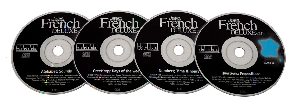 Learn to Speak French Language (4 Audio CD Set w/Phrasebook) listen in your car