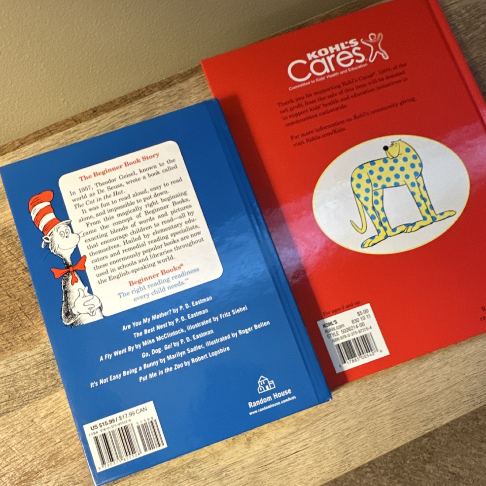 Put Me in the Zoo & Big Blue Beginner Books Hardcover Ages 4-8